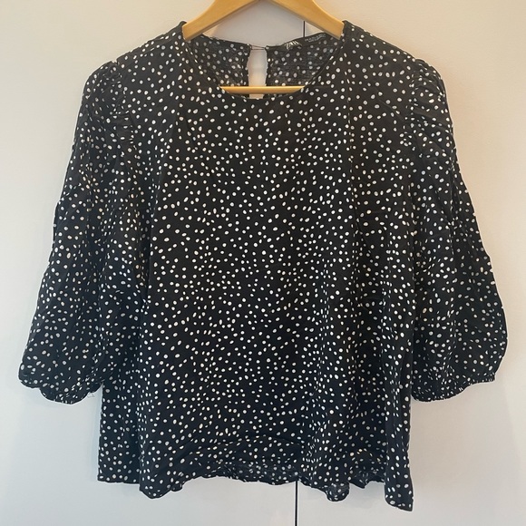 Zara polka dot balloon sleeves blouse - Picture 1 of 1